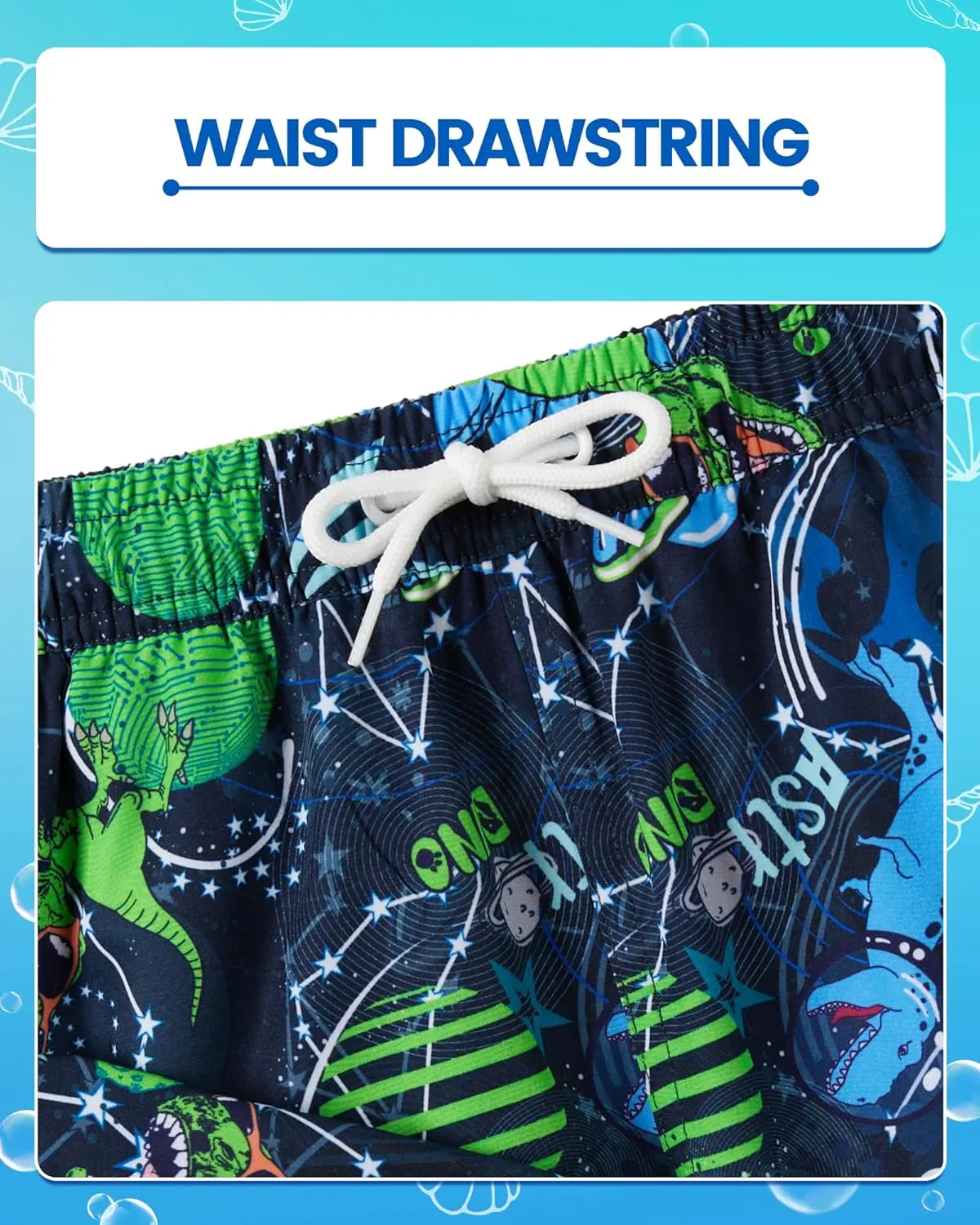 Angel season Boys Swim Trunks with Compression Liner Toddler Swim Shorts Stretch Bathing Suits for Boy Swimsuit Size 2-8