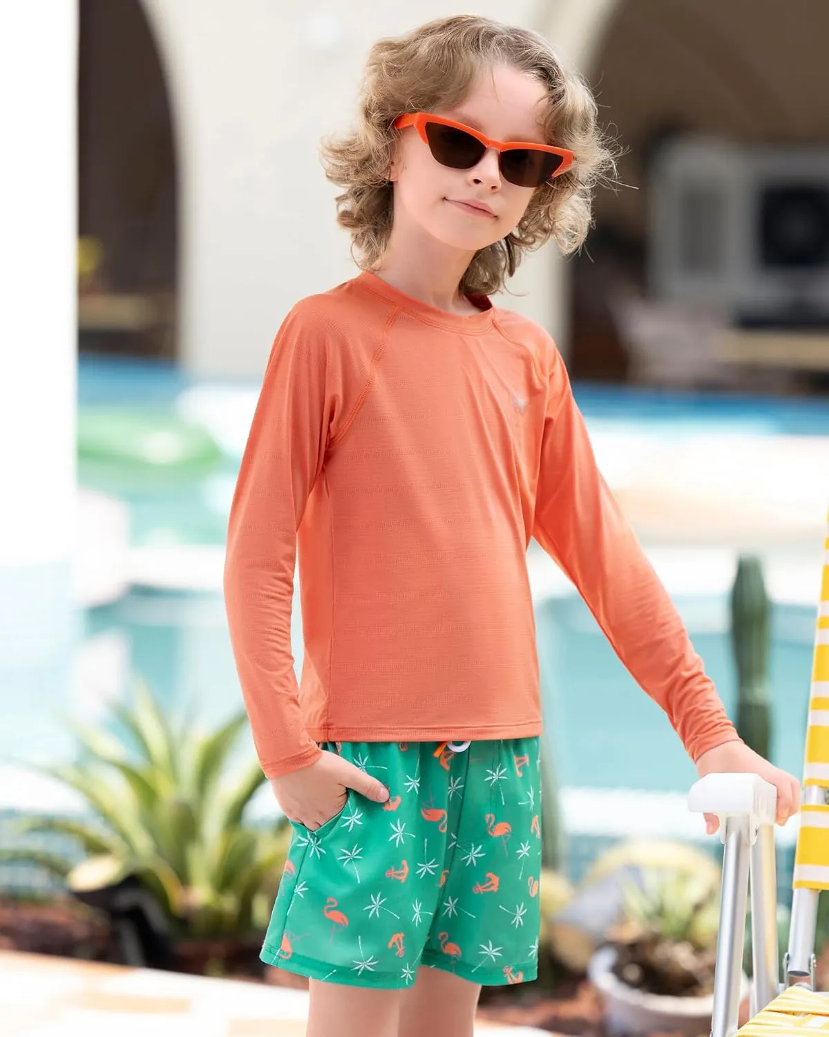 Angel season Boys Swim Trunks with Compression Liner Toddler Swim Shorts Stretch Bathing Suits for Boy Swimsuit Size 2-8