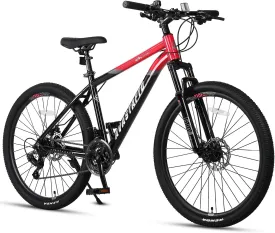 AVASTA Earth 26 27.5 inch Mountain Bike with 21-SpeedAluminum Frame, Dual Disc Brake, Comfortable Saddle,Multiple Colors