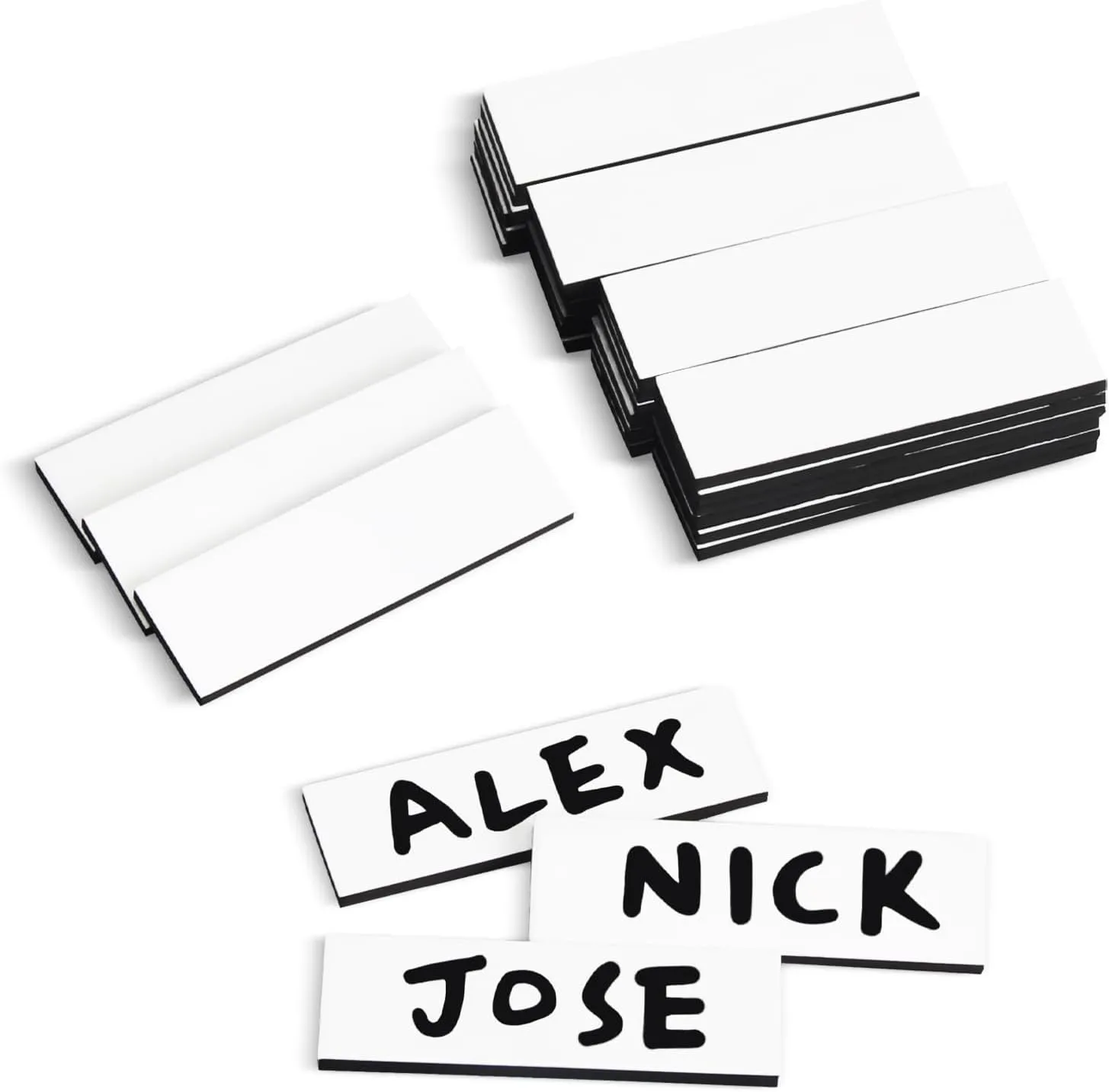 Baseball 60Pcs 0.5 x 2.35 inch Lineup Magnets(Dugout Board Not Included), Strong Magnetic, Repeatable Coaching Board Magnets