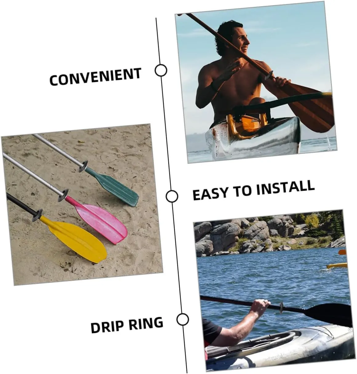 BESPORTBLE Paddle Retaining Ring Kayak Paddles Drip Rings Shaft Drip Rings Drip Ring for Kayak Drip Ring