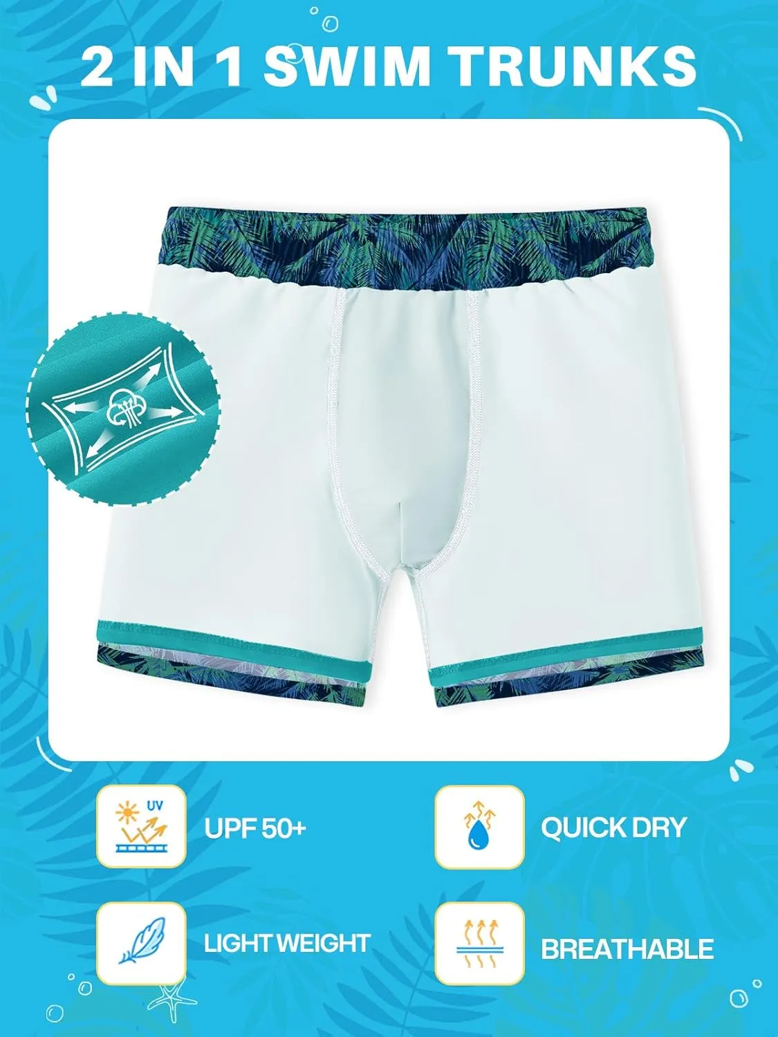 Boys 4th of July Summer Compression Liner Beach Swim Trunks American Flag Adjustable Drawstring Board Shorts 6-16 Years