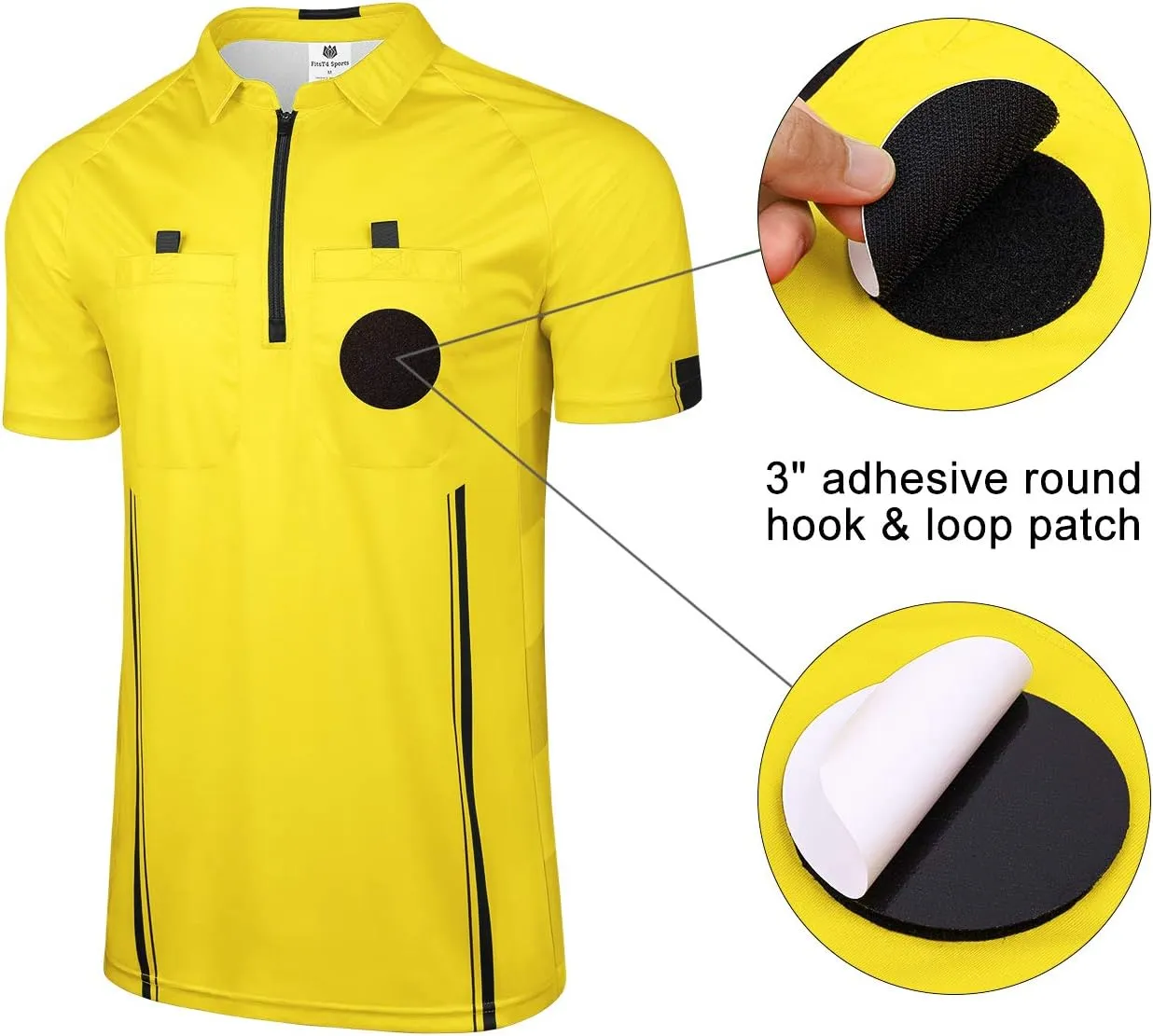 FitsT4 Sports Pro Soccer Referee Jersey Short Sleeve Ref Shirts