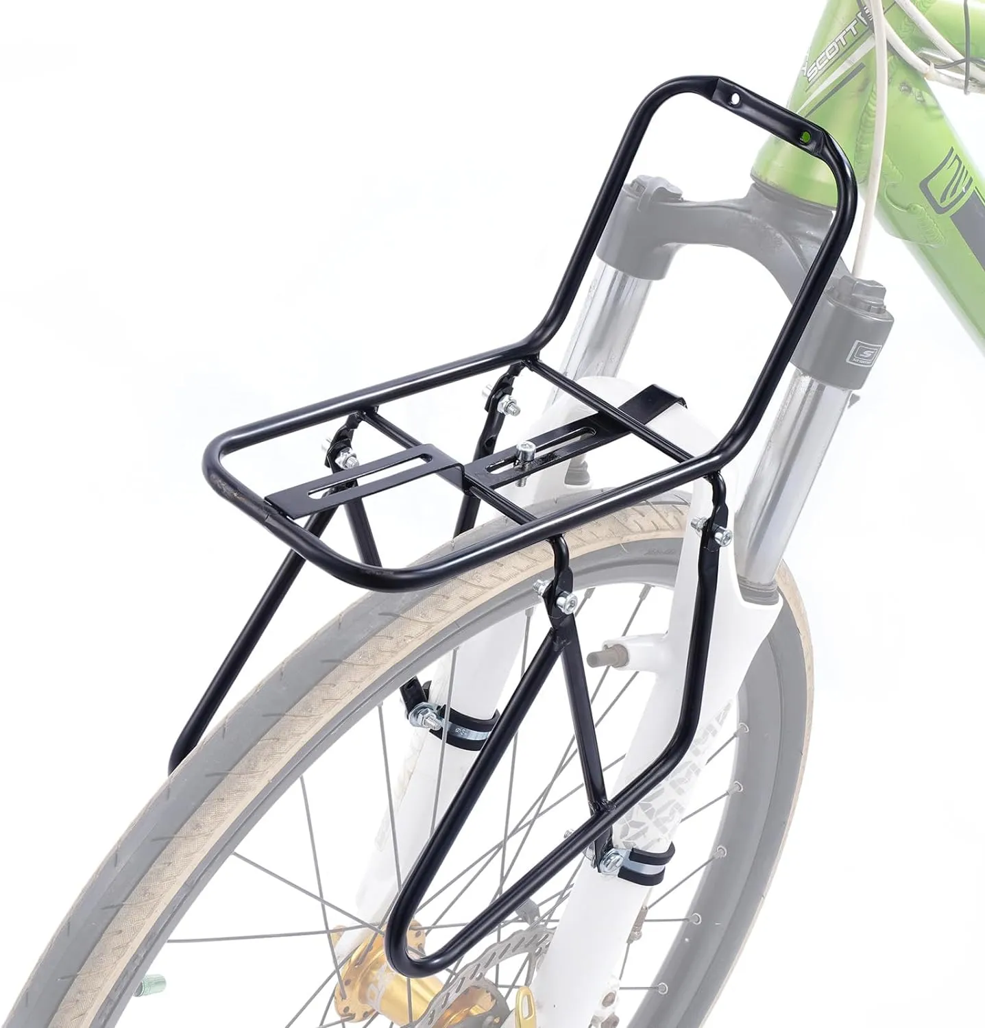 HOMEE Bicycle Front Rack, 15KG Capacity Bike Cargo Rack, Mountain Road Bike Cycling Equipment Stand Foot Stock for Cargo Luggage Picnic Carrier Rack