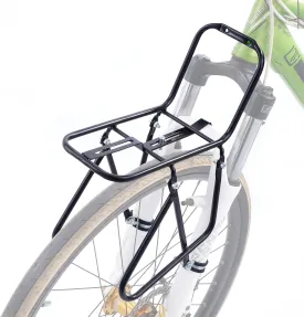 HOMEE Bicycle Front Rack, 15KG Capacity Bike Cargo Rack, Mountain Road Bike Cycling Equipment Stand Foot Stock for Cargo Luggage Picnic Carrier Rack