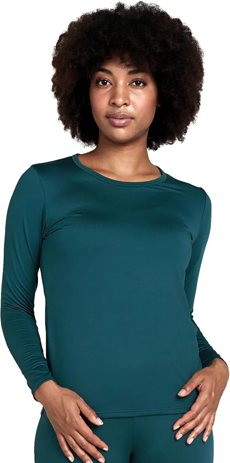 LAPASA Women Thermal Shirt Crewneck Mock Neck Turtleneck Base Layer Fleece Top Thermoflux Lightweight Midweight Heavyweight
