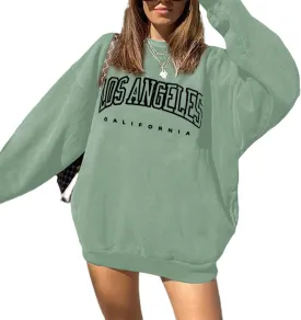 LilyCoco Women's Graphic Sweatshirts Oversized Long Sleeve Sweatshirt Pullover Tops