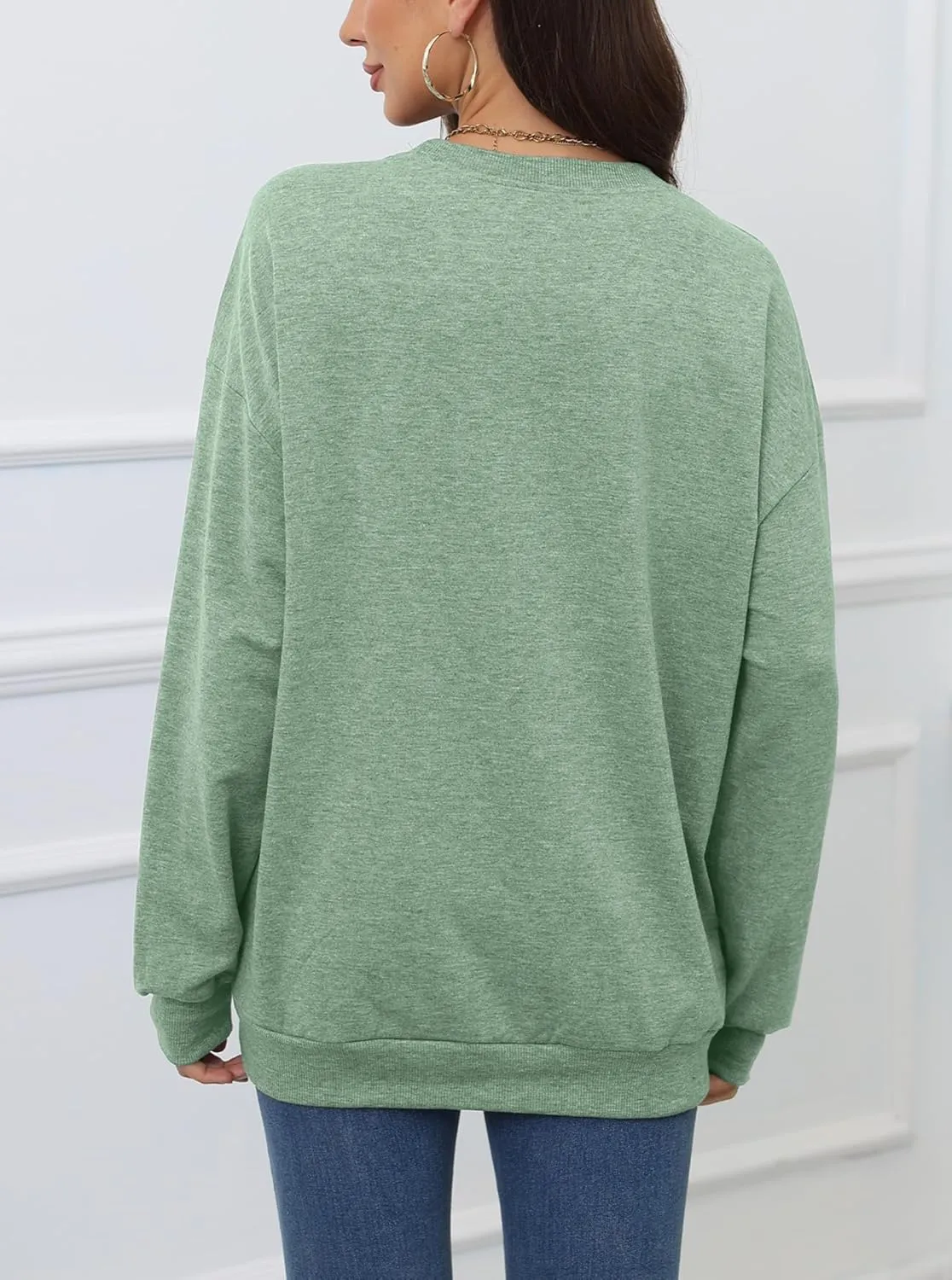 LilyCoco Women's Graphic Sweatshirts Oversized Long Sleeve Sweatshirt Pullover Tops