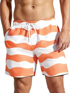 MADHERO Mens Swim Trunks 5 Inch Quick Dry Bathing Suit with Mesh Lining Beach Shorts