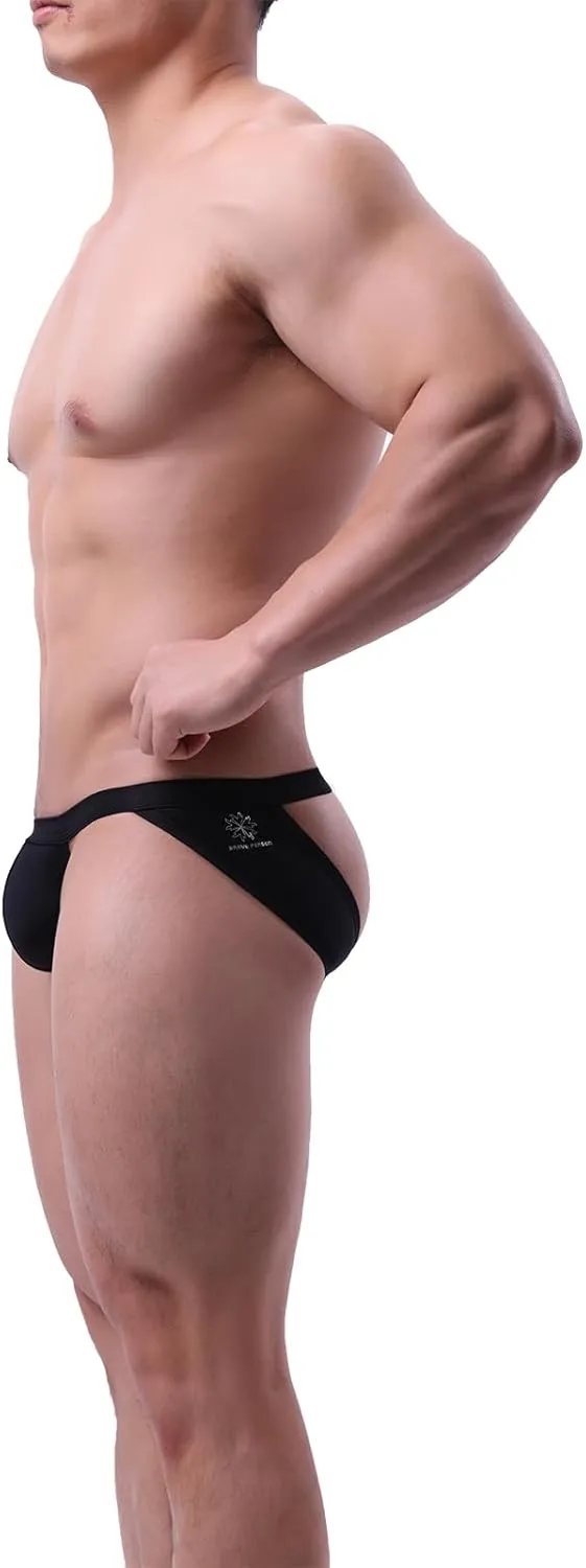MuscleMate Men's Jockstrap Thong Underwear, Men's Classic Athletic Supporter With Stretch Elastic Waistband.
