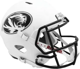 Riddell NCAA Missouri Tigers Helmet Full Size ReplicaHelmet Replica Full Size Speed Style Matte White, Team Colors, One Size