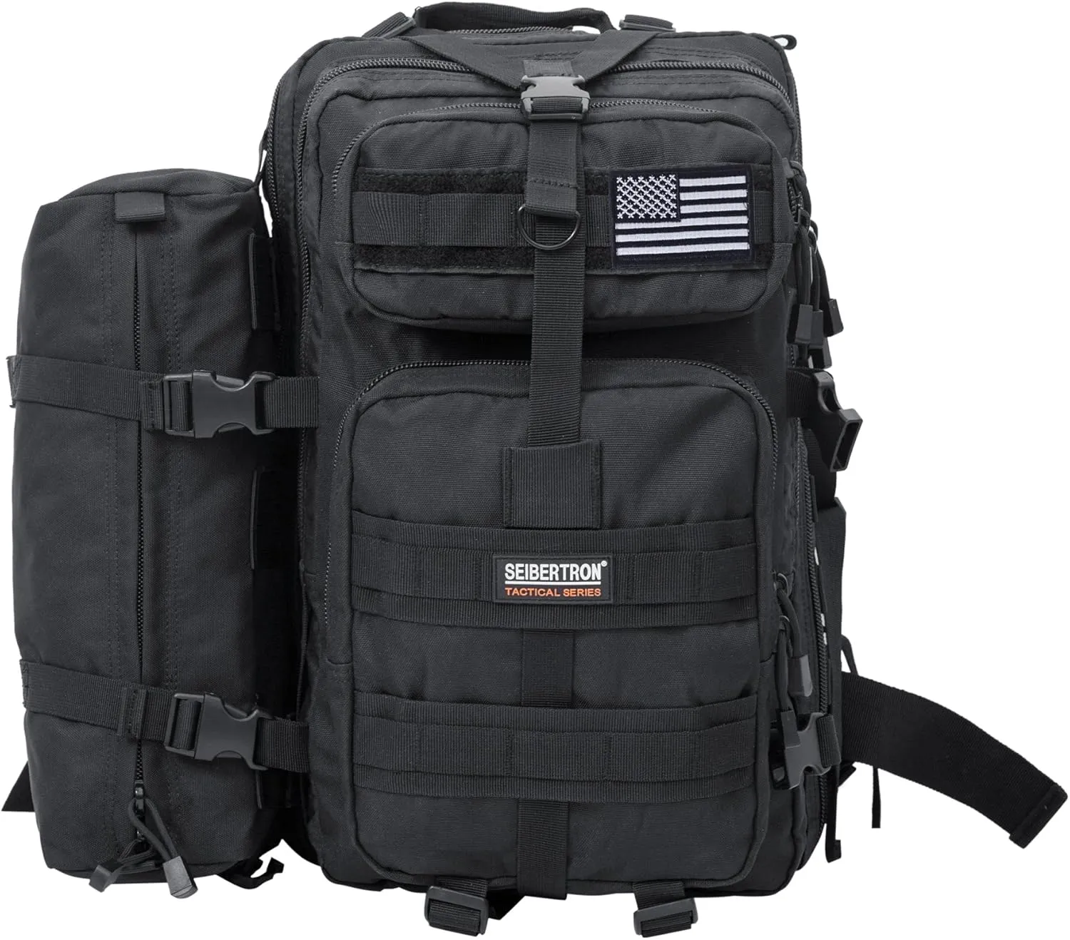 Seibertron Falcon Water Repellent Hiking Camping Backpack Compact Pack Summit Bag Black 37L(1 1)