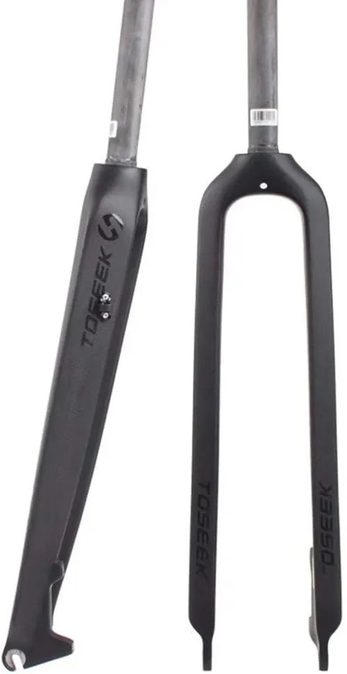 TOSEEK 1-1/8" 29" 3K T800 Full Carbon Fiber Rigid Disc Brake MTB Fork, 28.6mm Threadless Straight Tube Superlight Mountain Bike Front Forks
