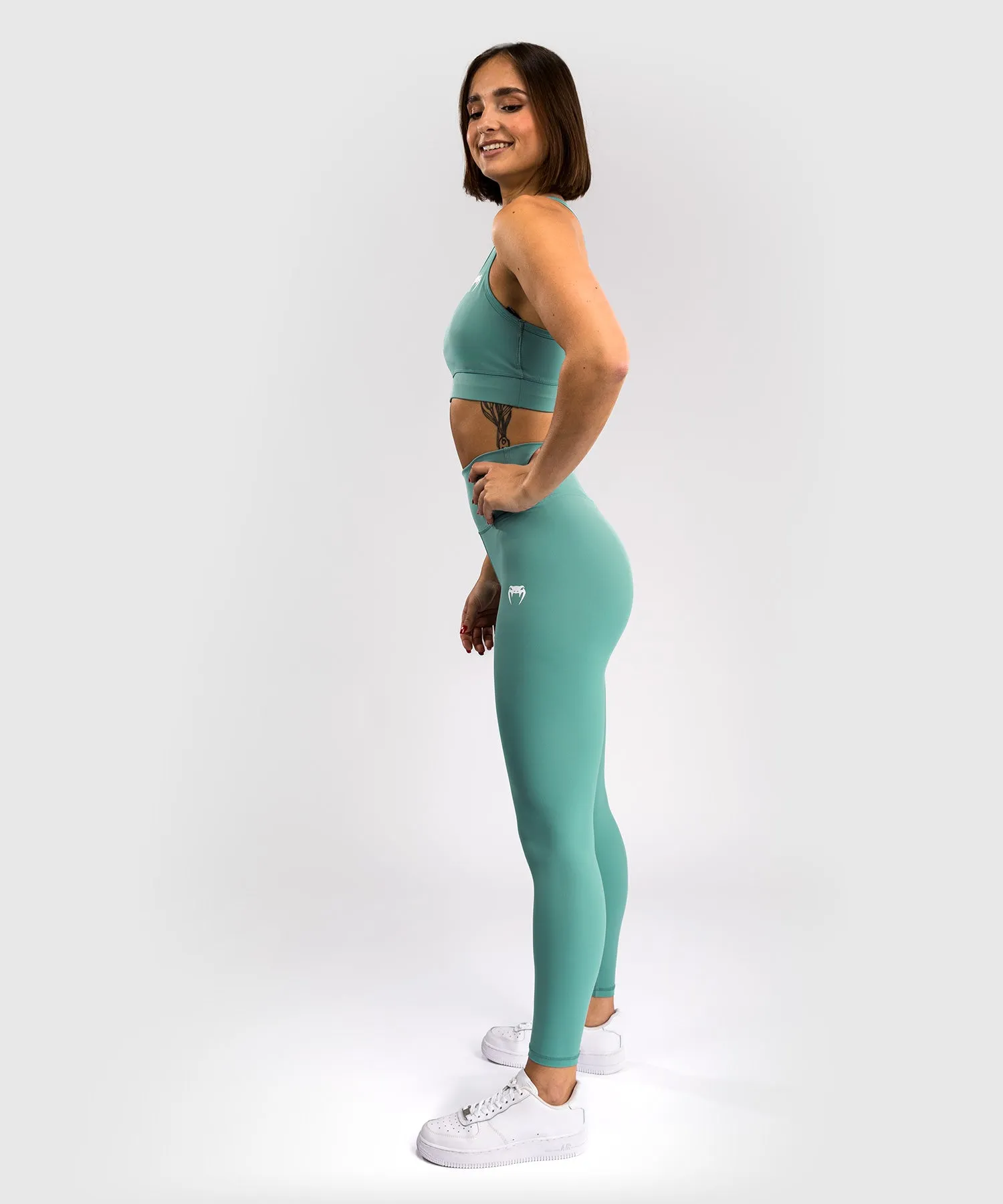 Venum Essential Women's Medium Impact Sports Bra - Aqua Green