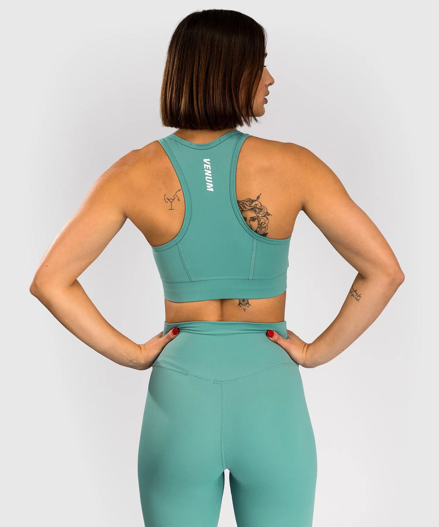Venum Essential Women's Medium Impact Sports Bra - Aqua Green