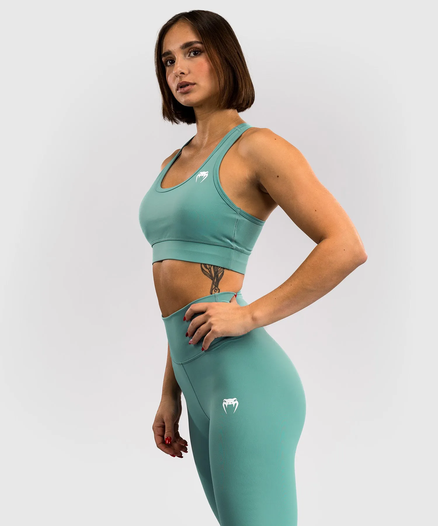 Venum Essential Women's Medium Impact Sports Bra - Aqua Green