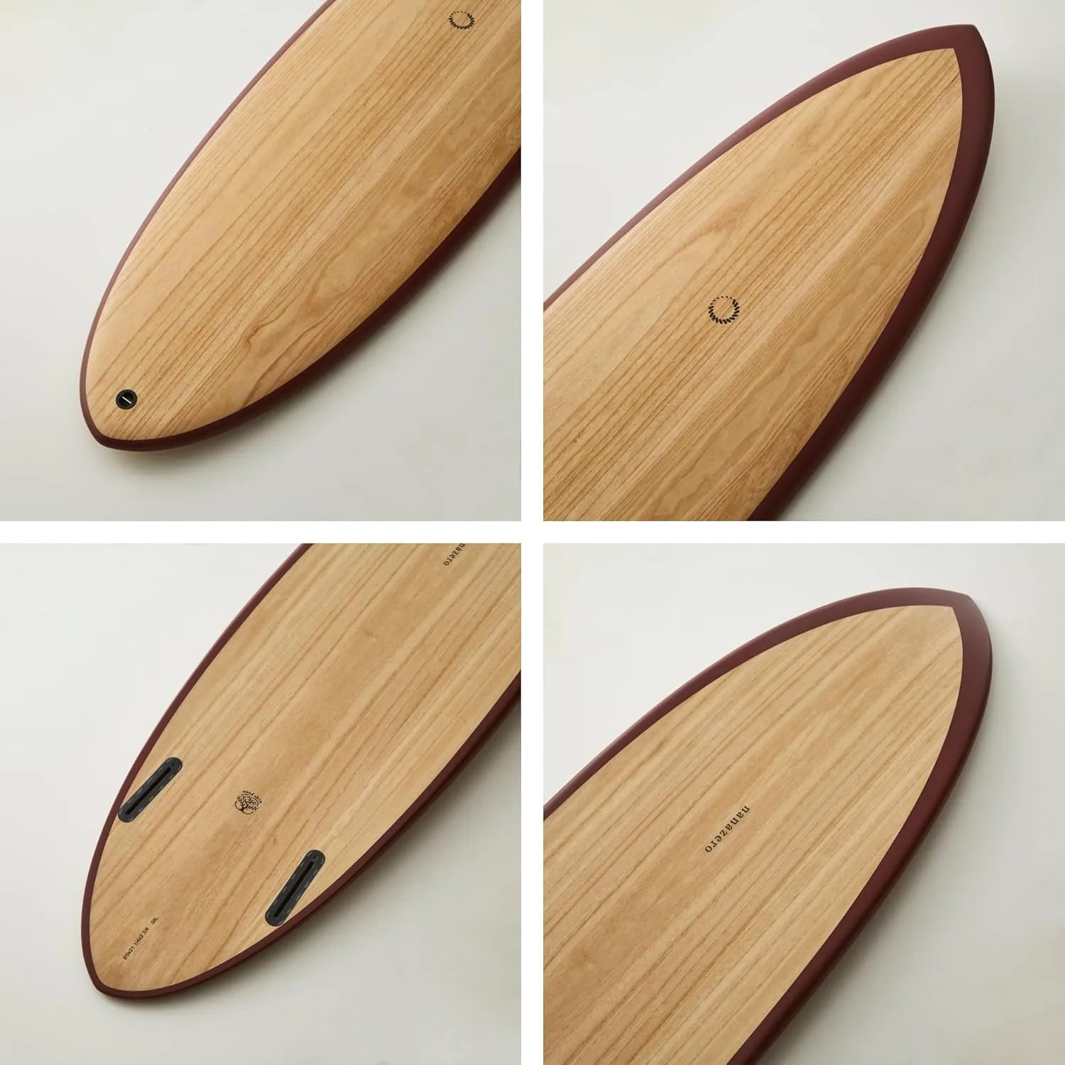 Wood Skin Surfboard Hybrid HB01 Twin Egg, Durable and Light-Weight Structure