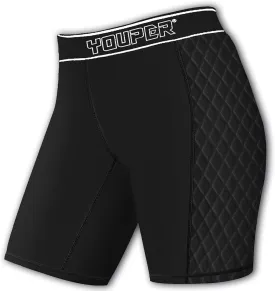 Youper Youth Girls Classic Compression Softball Sliding Shorts, Padded Softball Sliders