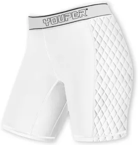 Youper Youth Girls Classic Compression Softball Sliding Shorts, Padded Softball Sliders